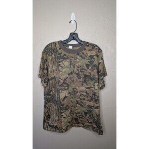 Vintage Mens XLarge Realtree Camo Hunting Crewneck Pocket T Shirt America